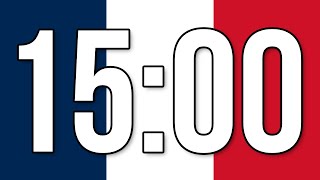 Minuterie 15 minutes  minuteur parfait  compte à rebours [upl. by Elleneg]