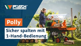 Brennholz machen mit 1HandBedienung Das ist Spaltmaschine Polly von POSCH Leibnitz [upl. by Naoj]