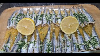 Boquerones al horno Baked anchovies [upl. by Arreip429]