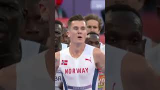 Jakob Ingebrigtsen powered through the final lap amp claimed gold in the men’s 5000m at Paris2024🥇 [upl. by Polinski]