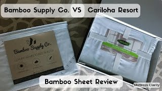 Bamboo Supply Co VS Cariloha Resort Bamboo Sheet Review [upl. by Anastasius645]