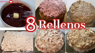 8 RELLENOS FÁCILES y deliciosos para PASTELES  Rellenos fáciles y rapidos para Tortas o bizcochos [upl. by Ahsilrae]