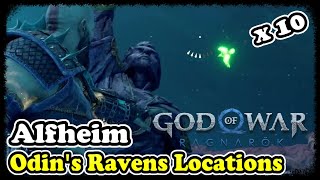 Alfheim All Odins Ravens Location Guide God of War Ragnarök [upl. by Asiek]