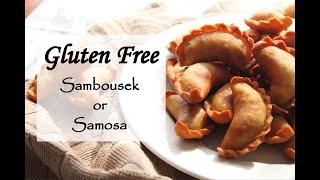 Gluten Free Sambousek Samosa  Gluten Free Cooking 123 [upl. by Yrian]