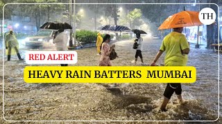 Heavy rain batters Mumbai on September 25 Red Alert issued [upl. by Ilrebma]