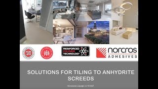 Solutions for Tiling to Anhydrite Screeds [upl. by Nosecyrb]