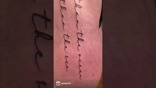 Lettering Tattoo tattoo tattoos lettering finelinetattoo [upl. by Irroc618]