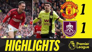 Amdouni Equaliser Secures HUGE Point at Old Trafford  HIGHLIGHTS  Manchester United 11 Burnley [upl. by Siulegroj]