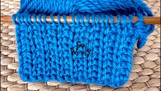 How to Knit a NoPurling Rib Stitch 1 row only  identical on both sides  So Woolly [upl. by Enahsed]