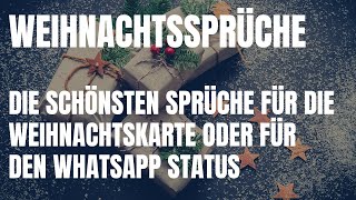 Weihnachten Sprüche 2024  die schönsten Sprüche für die Weihnachtskarte oder den WhatsApp Status [upl. by Aloise]