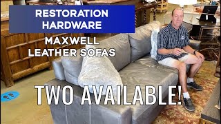 Restoration Hardware Maxwell Leather Sofas [upl. by Arimat]