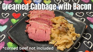 Creamed Cabbage with Bacon a recipe sequencing video [upl. by Nevuer]