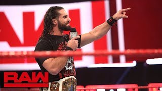 Seth Rollins vows to turn Dean Ambroses life into a quotliving hellquot Raw Oct 29 2018 [upl. by Baseler]