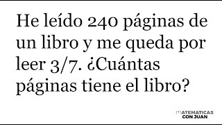 PROBLEMA CON FRACCIONES Razonamiento Matemático [upl. by Disario]