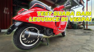 Test Suara Leovince GP Corsa Evo di Vespa Suara nge bass [upl. by Dnama]