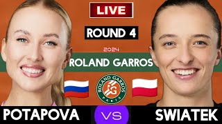 Iga Swiatek🇵🇱 vs Anastasia Potapova🇷🇺 Live Stream  Roland Garros 2024  Potapova vs Swiatek Na Żywo [upl. by Parlin410]