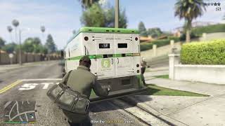 GTA 5  Armored Van Heist  Six Star Escape [upl. by Enairb]