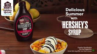 Hersheys Syrup  Chocolate Syrup with Ice cream and Mango Pieces [upl. by Deevan315]