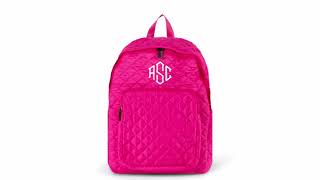 Monogrammed Quilted Laptop Backpack [upl. by Ailev]