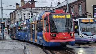 Sheffield SuperTram 125 From Meadowhall To Middlewood [upl. by Peggie308]