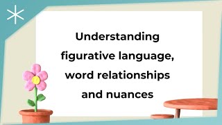 Understanding figurative language word relationships and nuances [upl. by Petronille]