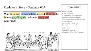 Caedmons Story In Old English  A Reading Translation And Commentary [upl. by Ashley]