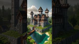 Minecraft Medieval Castle Designs minecraft minecraftshorts minecraftbuilding minecraftmemes [upl. by Eelyrehc]