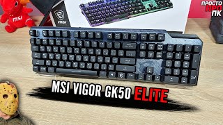 MSI VIGOR GK50 ELITE  полноразмерная игровая механическая клавиатура на свитчах KAILH BOX WHITE [upl. by Sarajane]