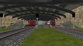 MSTS OpenRails Full jouney on 1973 tube stock on Northern Line [upl. by Lotti]