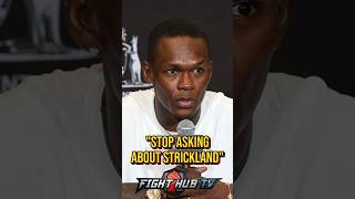 Israel Adesanya UPSET at reporter over Sean Strickland rematch question [upl. by Rocco]