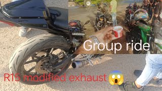 R15 V3 fully modified  Group ride full Masti 🎉🥳 [upl. by Ashlan]