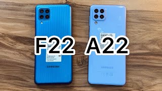 Samsung Galaxy F22 vs Samsung Galaxy A22 [upl. by Gottuard]