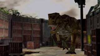 Giganotosaurus vs tyrannosaurusDino Crisis 2 [upl. by Ellebana871]