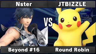 Nster Chrom vs JTBIZZLE Pikachu Mario  Round Robin  Beyond 16 [upl. by Ahseuqram]