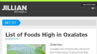 List Of Foods Containing Oxalates [upl. by Raycher]