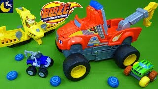 Transforming Tow Truck Blaze and the Monster Machines Toys Crusher Paw Patrol Flip and Fly Toys [upl. by Jeremy793]