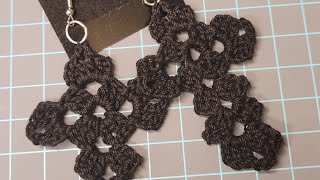 Crochet Cross Earrings [upl. by Whelan]