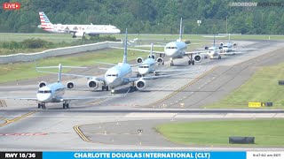 MORNING RUSH LIVE 🔴 CLT CHARLOTTE DOUGLAS INTERNATIONAL  8242024 [upl. by Oribel]