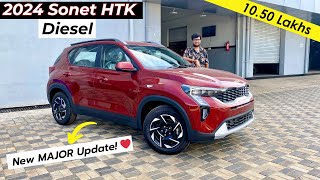 Major UPDATES 😲   2024 Kia Sonet HTK Diesel  ₹1050 Lakhs [upl. by Onabru]