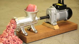 Homemade BUDGET Electric MEAT GRINDER [upl. by Katha]