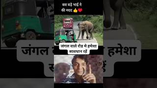 Hathi Aaya Road Par Samne 😱 Bas Wale Ne Ki Help ❤️ Video viral shorts trending viralshort [upl. by Ettessil145]