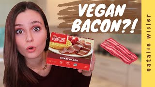 VEGAN BACON REVIEW  Lightlife smart bacon Air Fryer test [upl. by Gert579]