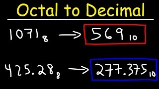 Octal to Decimal Conversion [upl. by Yaras]