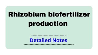 RhizobiumRhizobium biofertilizer productionBiological nitrogen fixation in root noduleApplication [upl. by Fromma]