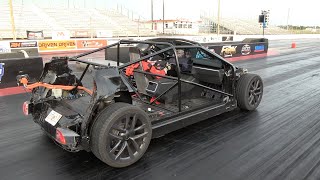 The Worlds Lightest Tesla Plaid Goes To The Drag Strip [upl. by Legir1]