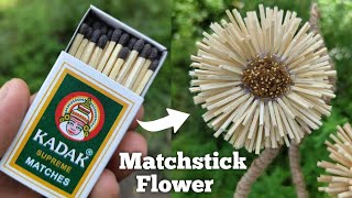 🔥DIY Matchstick Flower Art  Easy Craft Idea You Need To Try NOW  🔥🌼 matchstickmagic craftflower [upl. by Burd76]