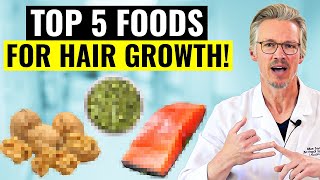 THESE ARE THE TOP 5 FOODS FOR HAIR GROWTH [upl. by Kcitrap]