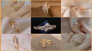 Elegant amp Simple Gold Ring Design Gold Finger Ring Designs Finger Ring Designs for FemaleWomen [upl. by Keli]