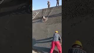 Screeding concrete slope wall easier with diy machine [upl. by Laitselec]