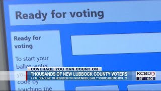 Lubbock County Elections Office extends hours as Monday deadline to register to vote arrives [upl. by Pantheas]